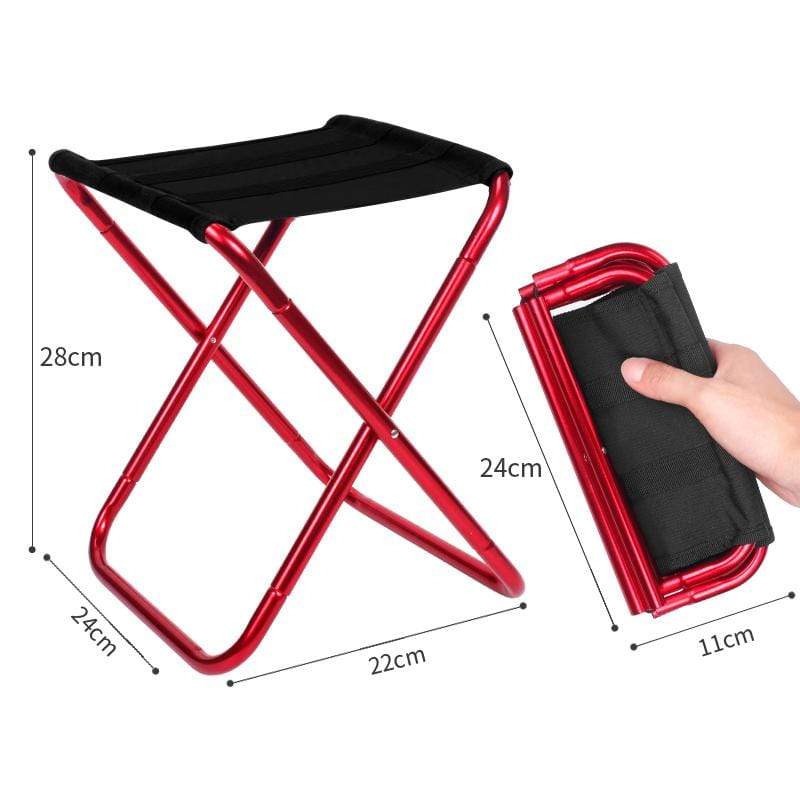 Mini chaise pliable et portable Rouge